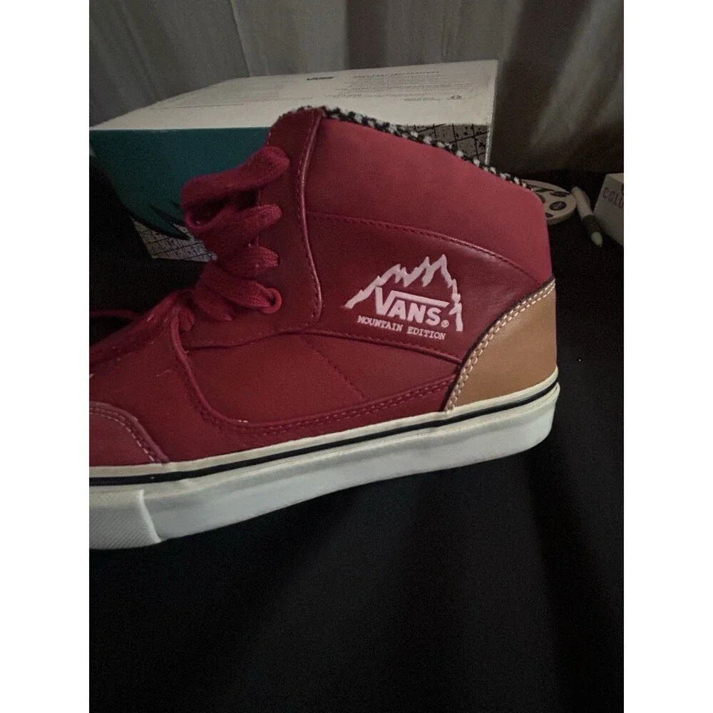 Supreme Vans Mountain Edition High Red Leather - Size 9 -